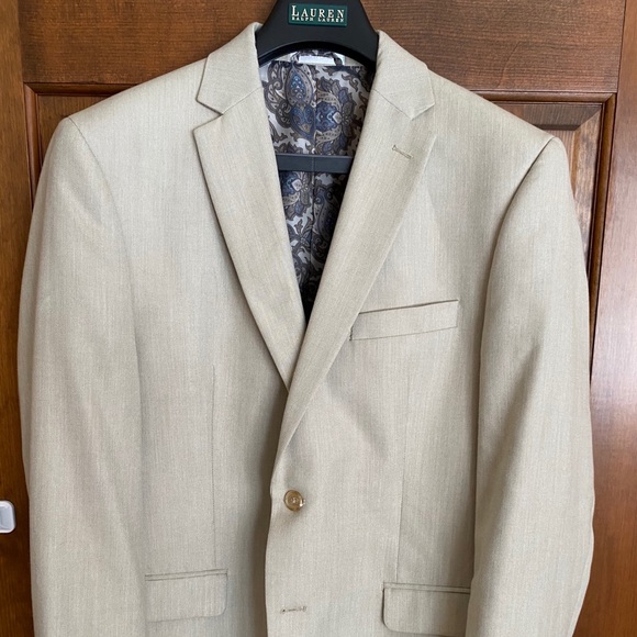 Lauren Ralph Lauren Mens Khaki Blazer
